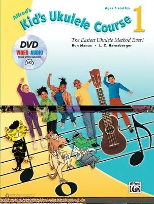 Alfred's Kid's Ukulele Course 1 : The Easest Ukulele Method Ever !, Book, DVD & Online Video/Audio - Alfred's Kid's Ukulele Course 1: The Easiest Ukulele Method Ever!, Book, DVD & Online Video/Audio