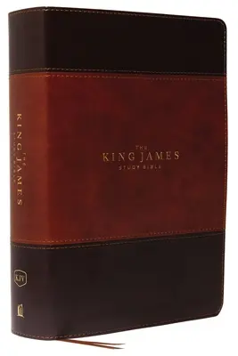 Bible d'étude King James, similicuir, marron, édition en couleurs - The King James Study Bible, Imitation Leather, Brown, Full-Color Edition