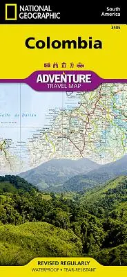 Carte de voyage d'aventure de la Colombie - Colombia Adventure Travel Map