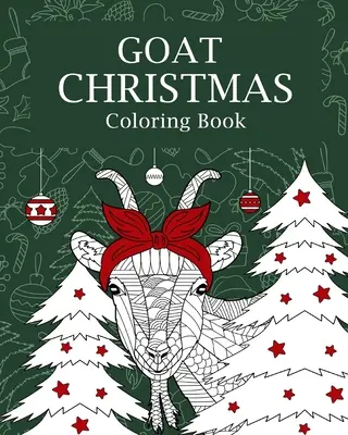 Livre de coloriage de Noël sur les chèvres - Goat Christmas Coloring Book