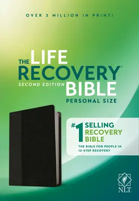 NLT Life Recovery Bible, deuxième édition, format personnel (similicuir, noir/onyx) - NLT Life Recovery Bible, Second Edition, Personal Size (Leatherlike, Black/Onyx)