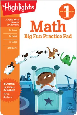 Mathématiques de la première année de l'école primaire : un grand cahier d'exercices amusants - First Grade Math Big Fun Practice Pad