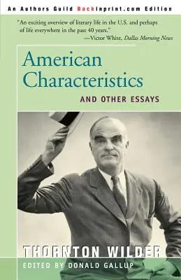 Caractéristiques américaines et autres essais - American Characteristics and Other Essays