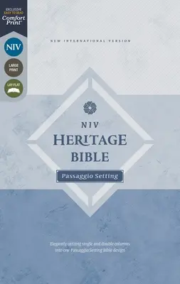 Niv, Heritage Bible, Passaggio Setting, Leathersoft, Brown, Comfort Print : Une élégante combinaison de colonnes simples et doubles en une seule Bible Passaggio Setting Bibl - Niv, Heritage Bible, Passaggio Setting, Leathersoft, Brown, Comfort Print: Elegantly Uniting Single and Double Columns Into One Passaggio Setting Bibl