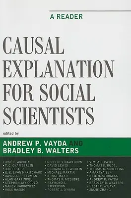 L'explication causale pour les chercheurs en sciences sociales : Un lecteur - Causal Explanation for Social Scientists: A Reader