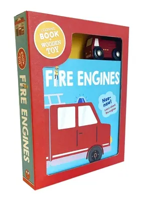 Moteurs d'incendie : Livre et jouet en bois [avec jouet en bois]. - Fire Engines: Book & Wooden Toy Set [With Wooden Toy]