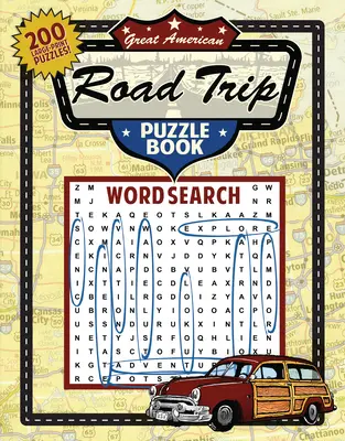 Grand livre de puzzles sur les voyages en voiture en Amérique du Nord - Great American Road Trip Puzzle Book