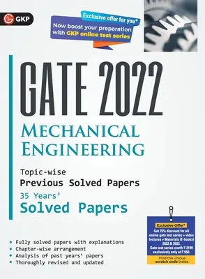 GATE 2022 Mechanical Engineering - 35 Years Topic-wise Previous Solved Papers (G K Publications (P) Ltd) (en anglais) - GATE 2022 Mechanical Engineering - 35 Years Topic-wise Previous Solved Papers (G K Publications (P) Ltd)