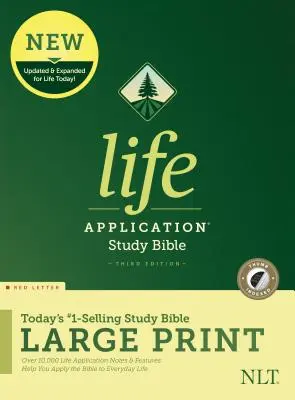 NLT Life Application Study Bible, troisième édition, gros caractères (lettres rouges, couverture rigide, index) - NLT Life Application Study Bible, Third Edition, Large Print (Red Letter, Hardcover, Indexed)