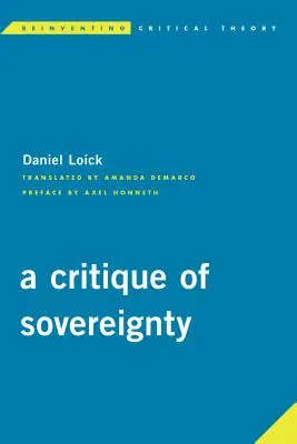 Une critique de la souveraineté - A Critique of Sovereignty