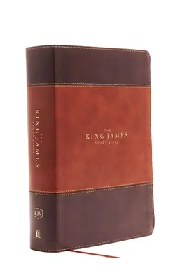 Bible d'étude King James, similicuir, marron, indexée, édition en couleurs - The King James Study Bible, Imitation Leather, Brown, Indexed, Full-Color Edition