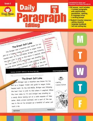 Rédaction quotidienne de paragraphes, 5e année - Daily Paragraph Editing Grade 5