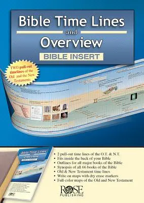 Lignes temporelles de la Bible et vue d'ensemble - Encart biblique - Bible Time Lines and Overview - Bible Insert