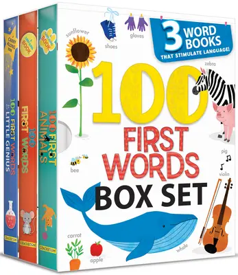 Coffret 100 premiers mots : 3 livres de mots qui stimulent le langage (Us Edition) - 100 First Words Box Set: 3 Word Books That Stimulate Language (Us Edition)