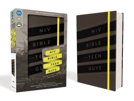 NIV, Bible pour adolescents, cuir souple, anthracite, fermeture élastique : Construire la foi, la sagesse et la force - NIV, Bible for Teen Guys, Leathersoft, Charcoal, Elastic Closure: Building Faith, Wisdom and Strength