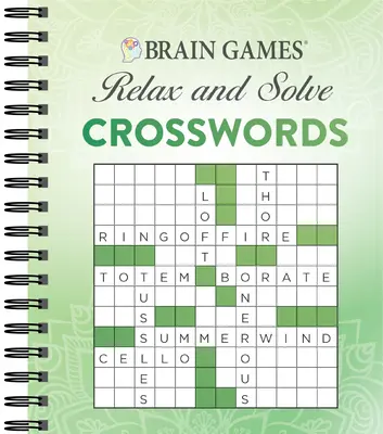 Jeux cérébraux - Détendez-vous et résolvez : Mots croisés (Vert) - Brain Games - Relax and Solve: Crosswords (Green)