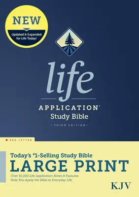 KJV Life Application Study Bible, troisième édition, gros caractères (lettres rouges, couverture rigide) - KJV Life Application Study Bible, Third Edition, Large Print (Red Letter, Hardcover)