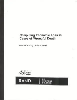 Calcul de la perte économique en cas de décès injustifié - Computing Economic Loss in Cases of Wrongful Death