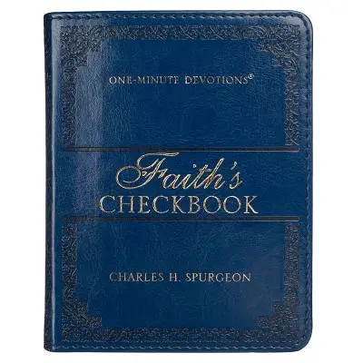 Lux-Leather Blue - Chéquier de la foi - Devotions d'une minute - Lux-Leather Blue - Faith's Checkbook - One Minute Devotions