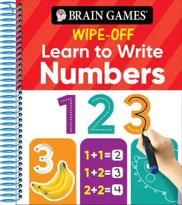 Jeux de cerveau Wipe-Off Apprendre à écrire : Chiffres (enfants de 3 à 6 ans) - Brain Games Wipe-Off Learn to Write: Numbers (Kids Ages 3 to 6)