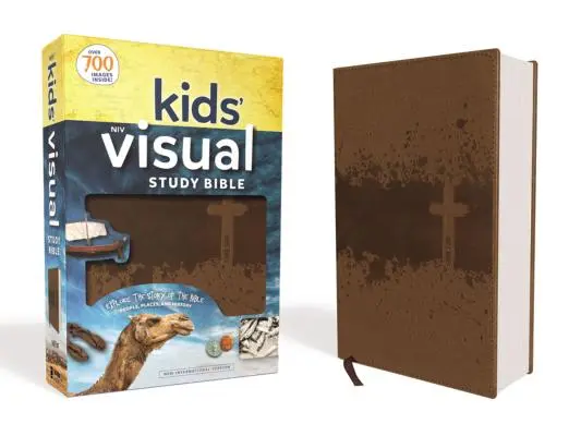 Niv, Kids' Visual Study Bible, Leathersoft, Bronze, Full Color Interior : Explorer l'histoire de la Bible--les personnages, les lieux et l'histoire - Niv, Kids' Visual Study Bible, Leathersoft, Bronze, Full Color Interior: Explore the Story of the Bible---People, Places, and History