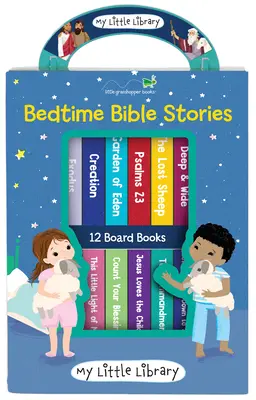 Ma Petite Bibliothèque : Histoires bibliques pour l'heure du coucher (12 livres de plateau) - My Little Library: Bedtime Bible Stories (12 Board Books)