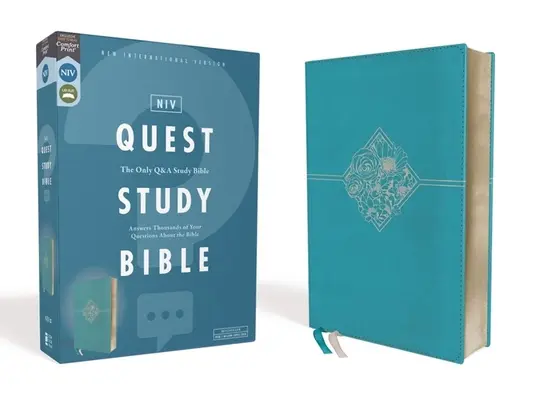 Niv, Quest Study Bible, Leathersoft, bleu, Comfort Print : Bible d'étude Quest, Leathersoft, bleu, impression confortable : la seule Bible d'étude Q et A - Niv, Quest Study Bible, Leathersoft, Blue, Comfort Print: The Only Q and A Study Bible