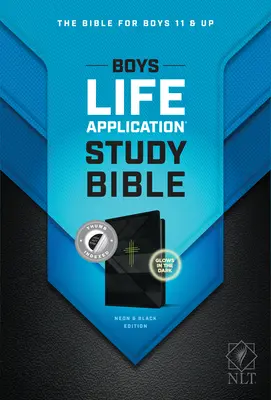 NLT Life Application Study Bible, Tutone (cuir, néon/noir, index) - NLT Boys Life Application Study Bible, Tutone (Leatherlike, Neon/Black, Indexed)