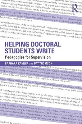 Aider les doctorants à écrire : Pédagogies pour la supervision - Helping Doctoral Students Write: Pedagogies for supervision