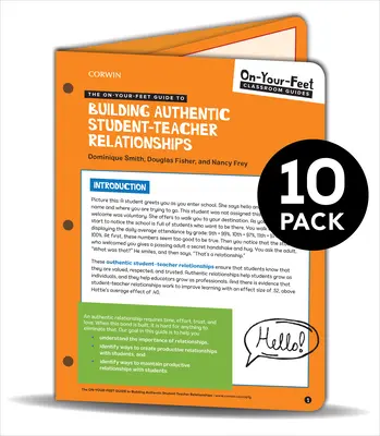 BUNDLE : Smith : Le guide pratique pour construire des relations authentiques entre élèves et enseignants : Pack de 10 - BUNDLE: Smith: The On-Your-Feet Guide to Building Authentic Student-Teacher Relationships: 10 Pack