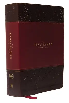 Bible d'étude King James, similicuir, bourgogne, indexée, édition en couleurs - The King James Study Bible, Imitation Leather, Burgundy, Indexed, Full-Color Edition