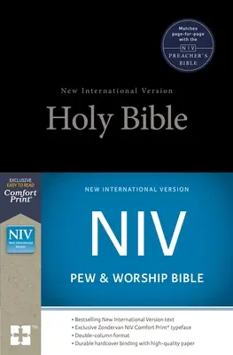 NIV, Pew and Worship Bible, couverture rigide, noir - NIV, Pew and Worship Bible, Hardcover, Black