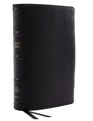 Nkjv, Bible de référence, verset par verset classique, colonne centrale, cuir de chèvre de première qualité, noir, première collection, édition en lettres rouges, caractères d'imprimerie confortables - Nkjv, Reference Bible, Classic Verse-By-Verse, Center-Column, Premium Goatskin Leather, Black, Premier Collection, Red Letter Edition, Comfort Print