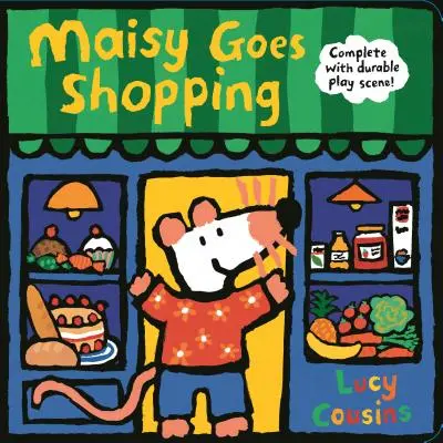 Maisy fait ses courses : Complet avec une scène de jeu durable : Un livre à déplier et à jouer - Maisy Goes Shopping: Complete with Durable Play Scene: A Fold-Out and Play Book