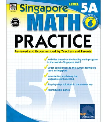 Pratique des mathématiques, 6e année : revue et recommandée par les enseignants et les parents - Math Practice, Grade 6: Reviewed and Recommended by Teachers and Parents