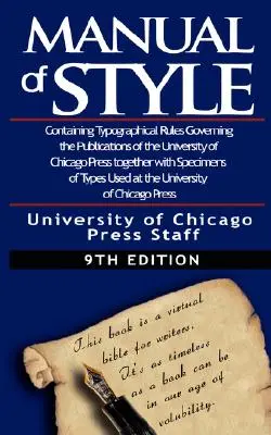 Le manuel de style de Chicago par l'Université - The Chicago Manual of Style by University