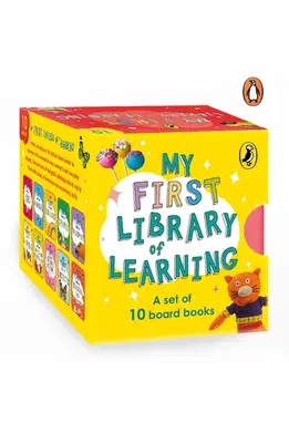 Ma première bibliothèque d'apprentissage : Collection complète de 10 livres d'éveil pour les enfants de 0 à 3 ans Abc, Couleurs, Opposés, Chiffres, A - My First Library of Learning: Box Set, Complete Collection of 10 Early Learning Board Books for Super Kids, 0 to 3 Abc, Colours, Opposites, Numbers, A