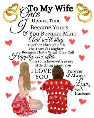 A ma femme, il était une fois, je suis devenu le tien et tu es devenue la mienne, et nous resterons ensemble malgré les larmes et les rires : Cadeaux pour le 20e anniversaire de l'épouse - To My Wife Once Upon A Time I Became Yours & You Became Mine And We'll Stay Together Through Both The Tears & Laughter: 20th Anniversary Gifts For Wif