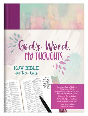 La Parole de Dieu, mes pensées Bible KJV pour les adolescentes - God's Word, My Thoughts KJV Bible for Teen Girls