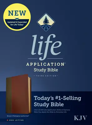 KJV Life Application Study Bible, troisième édition (lettre rouge, similicuir, marron/acajou) - KJV Life Application Study Bible, Third Edition (Red Letter, Leatherlike, Brown/Mahogany)