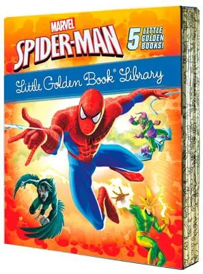 Spider-Man Little Golden Book Library (Marvel) : Spider-Man ; Piégé par le Bouffon Vert ; Le Grand Gel ; Haute Tension ; La Nuit du Vautour ! - Spider-Man Little Golden Book Library (Marvel): Spider-Man!; Trapped by the Green Goblin; The Big Freeze!; High Voltage!; Night of the Vulture!