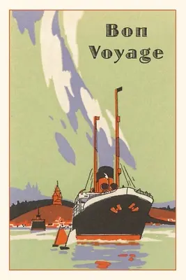 Journal d'époque Affiche de voyage d'un paquebot Art déco - Vintage Journal Art Deco Ocean Liner Travel Poster