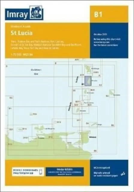 Carte Imray B1 - Sainte-Lucie - Imray Chart B1 - St Lucia