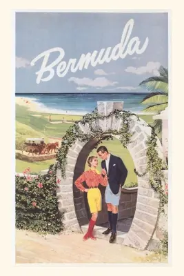 Journal d'époque Affiche de voyage aux Bermudes - Vintage Journal Bermuda Travel Poster