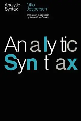 Syntaxe analytique - Analytic Syntax