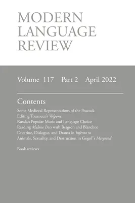 Revue des langues vivantes (117 : 2) Avril 2022 - Modern Language Review (117: 2) April 2022