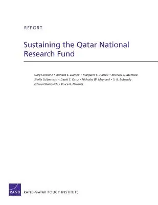 Soutenir le Fonds national de recherche du Qatar - Sustaining the Qatar National Research Fund