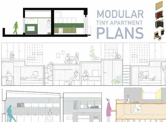 Plans de petits appartements modulaires - Modular Tiny Apartment Plans