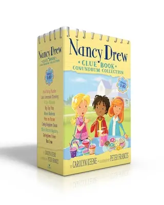 Collection d'énigmes de Nancy Drew : L'énigme de la fête de la piscine ; La dernière limonade en lice ; Une étoile témoin ; Le flop du chapiteau ; La folie du cinéma ; Les animaux de compagnie à la parade ; La fête de la bière ; La fête de la bière ; La fête de la bière ; La fête de la bière. - Nancy Drew Clue Book Conundrum Collection: Pool Party Puzzler; Last Lemonade Standing; A Star Witness; Big Top Flop; Movie Madness; Pets on Parade; Ca
