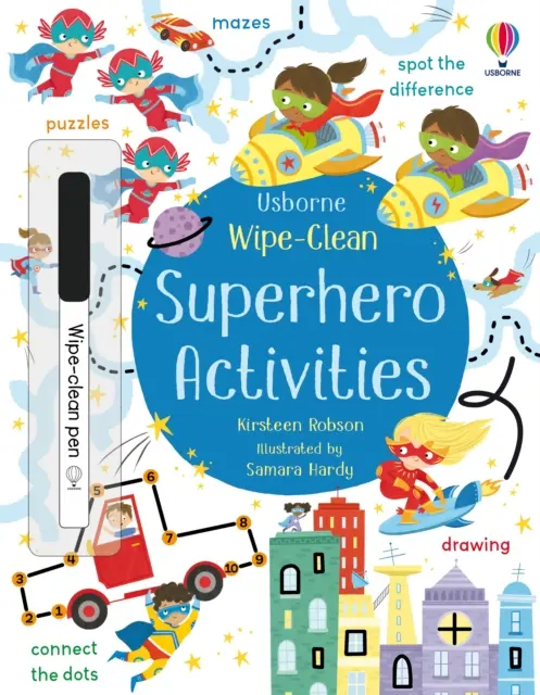 Activités de super-héros à essuyer - Wipe-Clean Superhero Activities